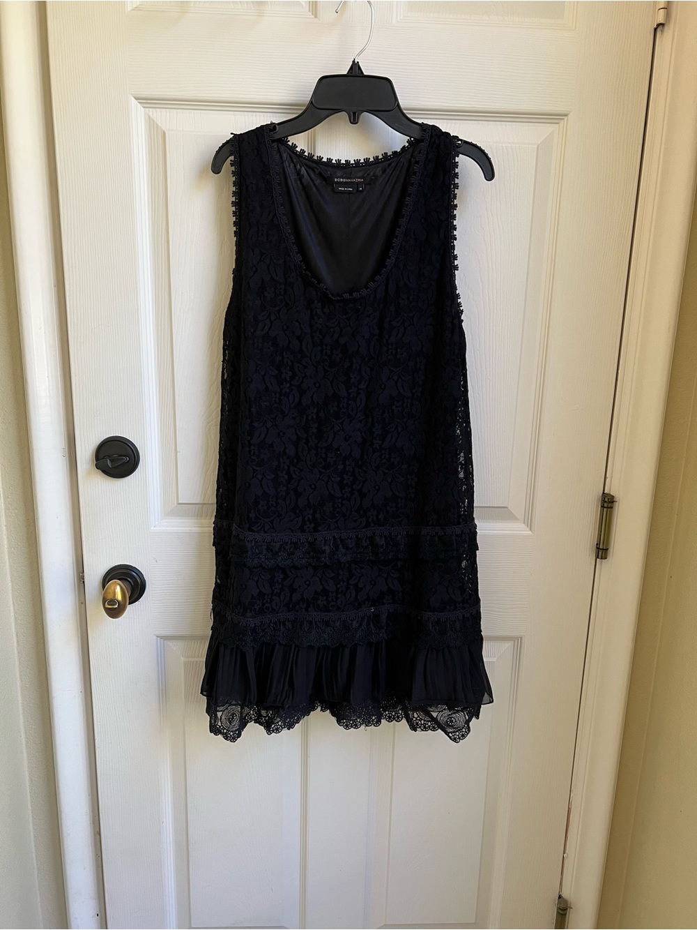 BCBGMaxAzria Black Dress with Lace Detail